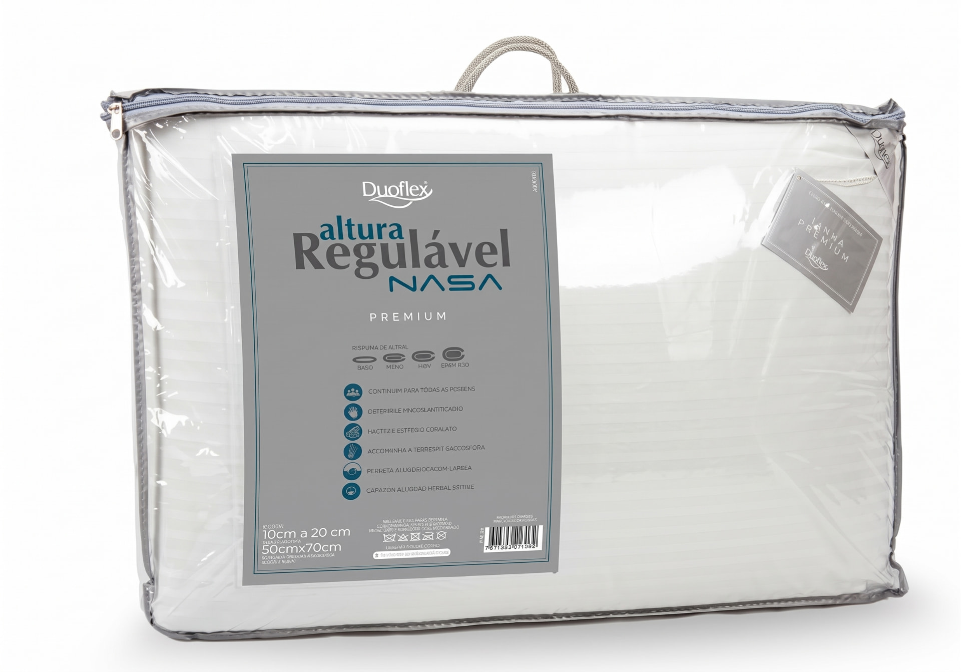 Travesseiro Altura Regulável NASA Premium Duoflex