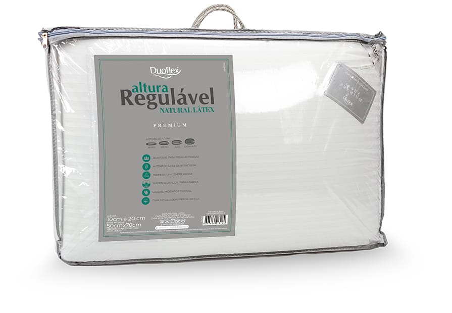 Travesseiro Altura Regulável Natural Látex Premium