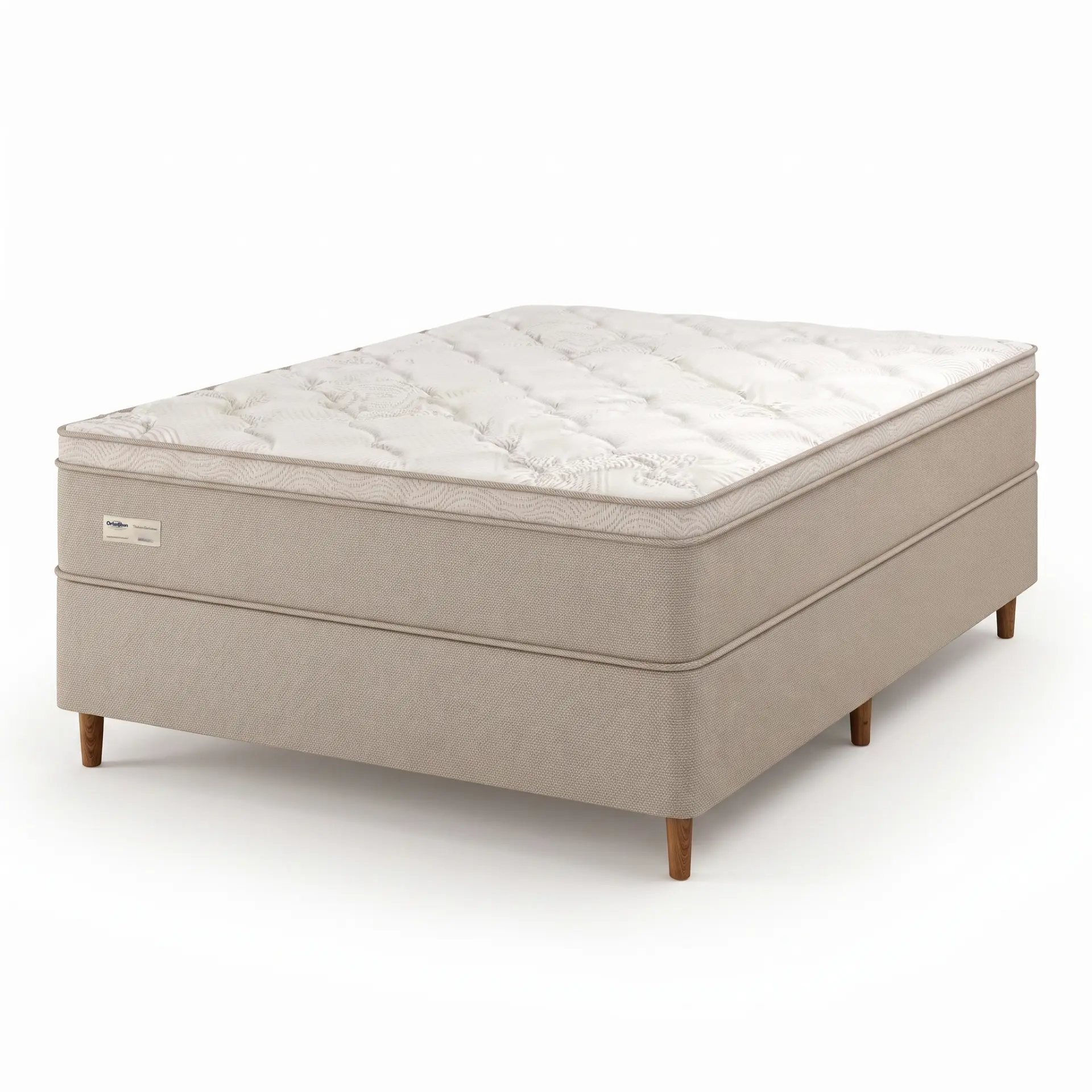 Cama Box Casal Umaflex Milão — Malha + Colchão Euro Pillow e Molas Ensacadas