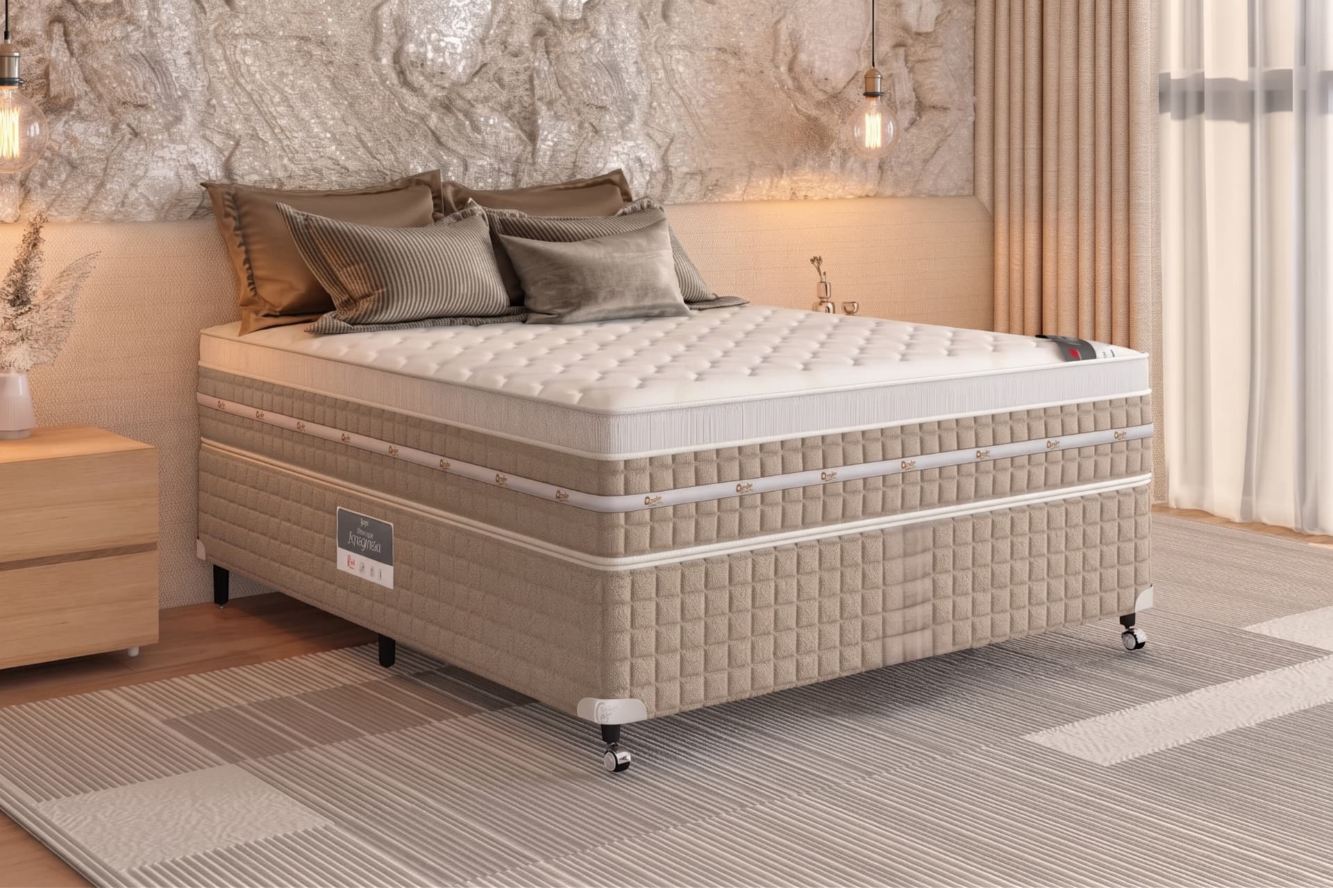 Cama Box + Colchão Castor Premium Amazon Gel